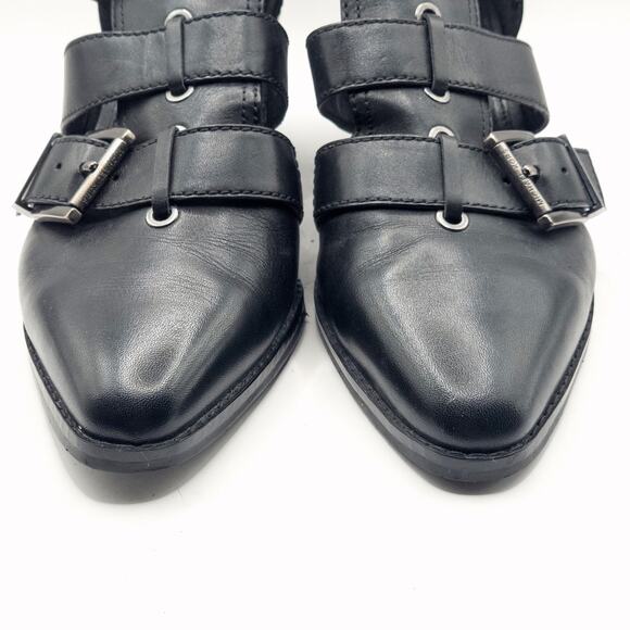 Michael Kors Griffin Cage Bootie Black Leather Women’s 9 Retro Streetstyle - Picture 3 of 9